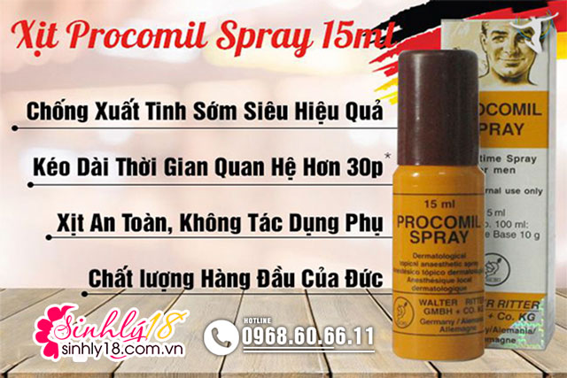 Công dụng của sản phẩm Procomil Spray