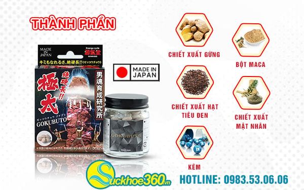 2. Thành phần chính của Gokubuto